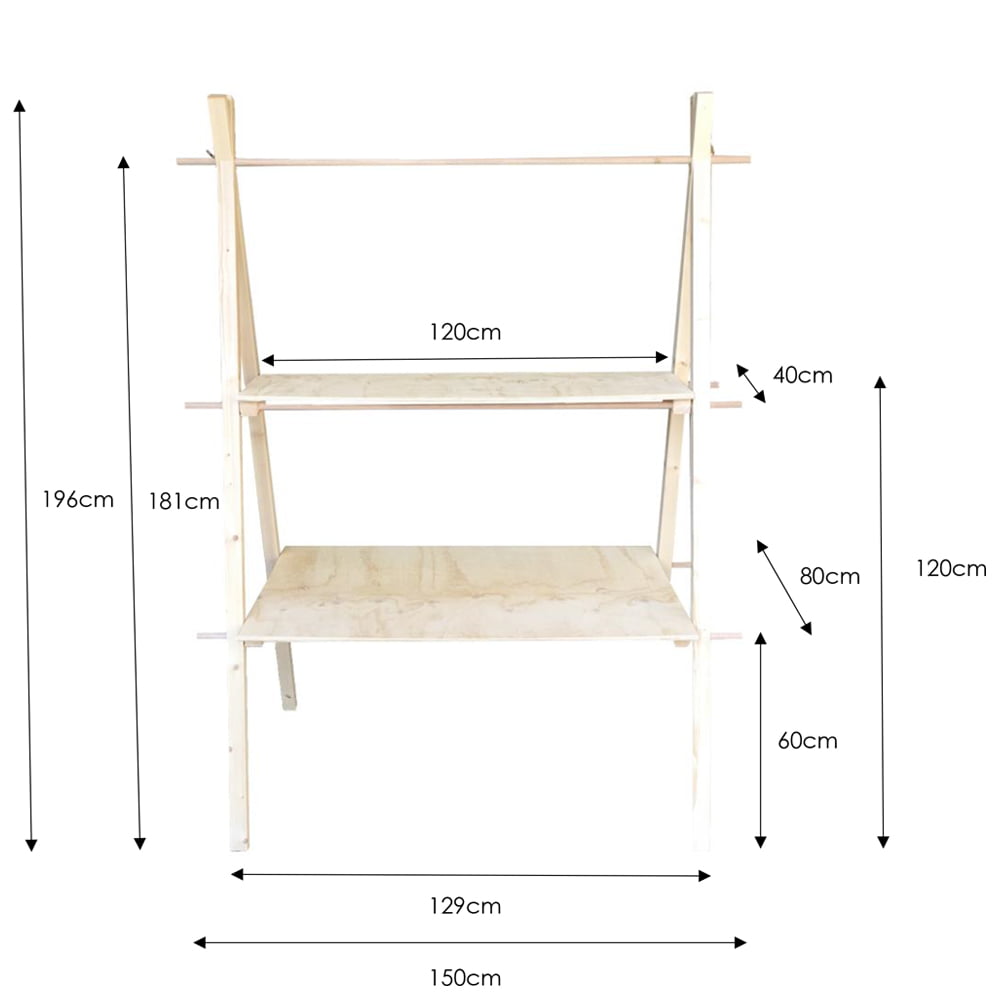 two tier a-frame dimensions