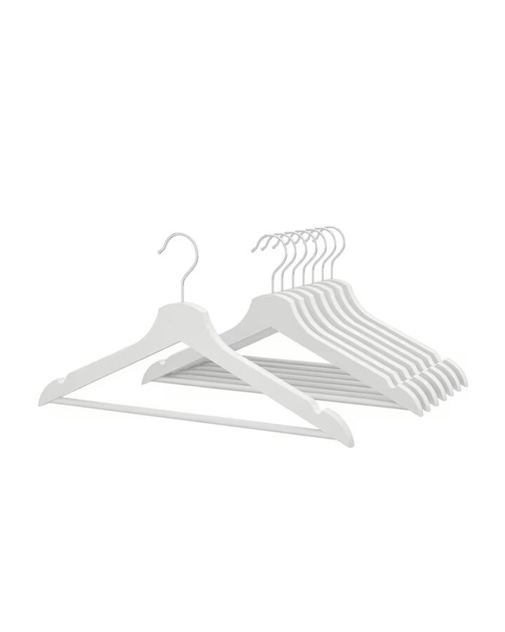 white hangers
