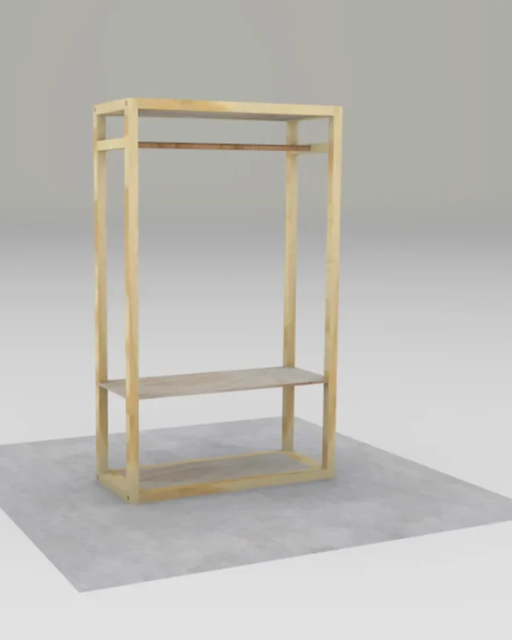 clothing rack with shelf
