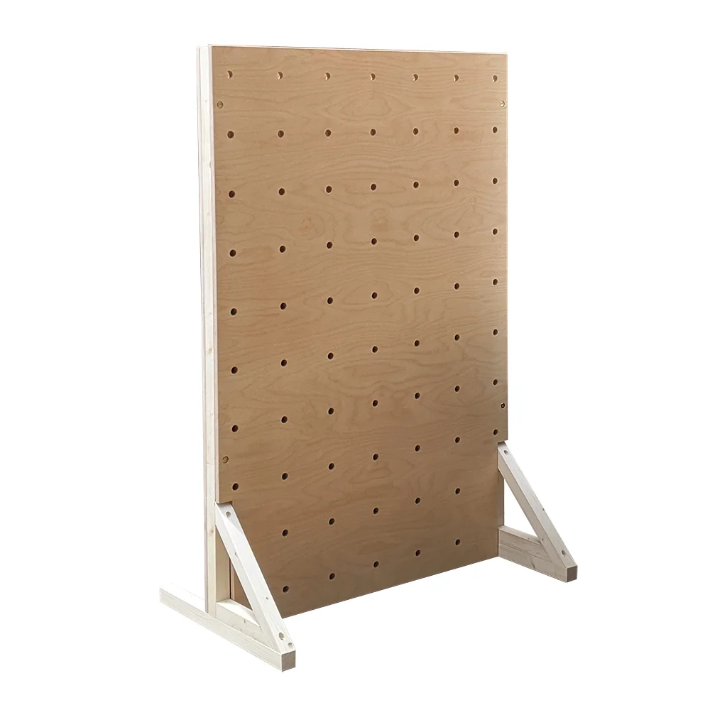 Double sided pegboard by market stall co