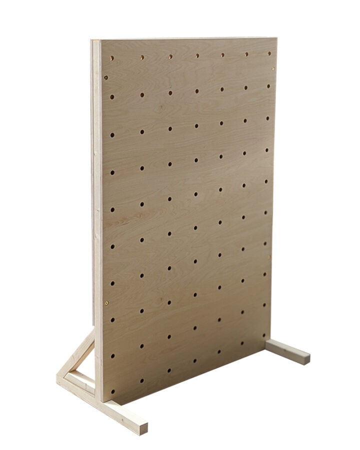 DOUBLE SIDED FREESTANDING PEGBOARDS