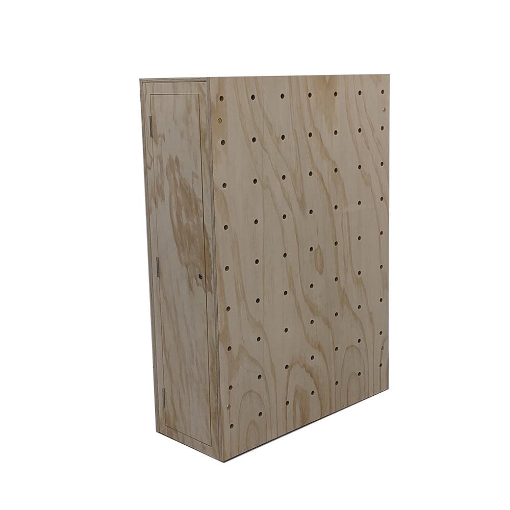 boxed pegboard wall