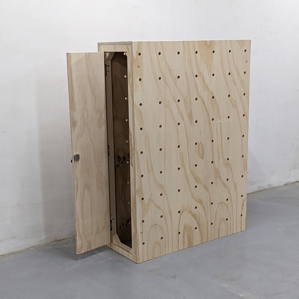 Freestanding-Boxed-Pegboard-Wall-Market-Stall-Co-door-open
