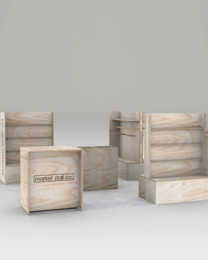 market stall co kiosk design - walk through stationary kiosk