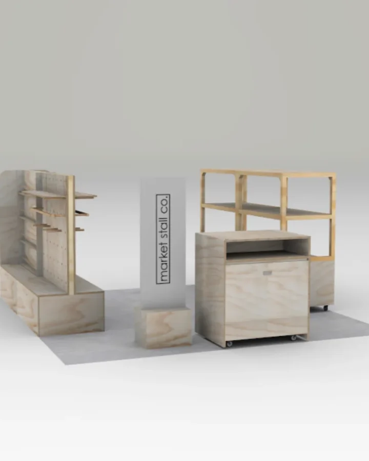 market stall co kiosk design - Shelving Based Kiosk