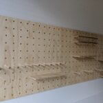 flexible pegboard display for permanent fitouts - durable materials for long lasting