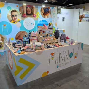 minnow kids msc counter and step shelves island set up at life instyle sydney 2024