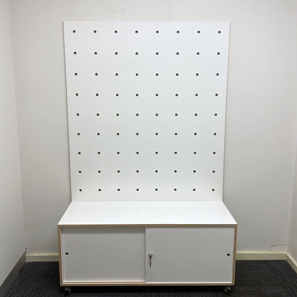 Pegboard with Cabinet by Market Stall Co