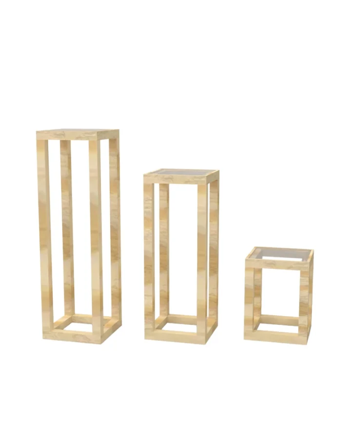 Pine Frame Display Plinth set