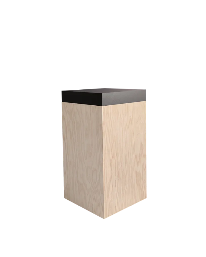 Plinth with Black Contrasting Top