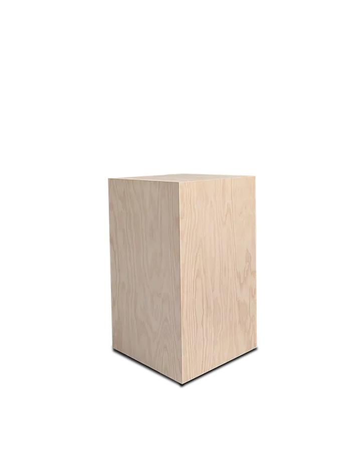 Plinth with shadow line cutout