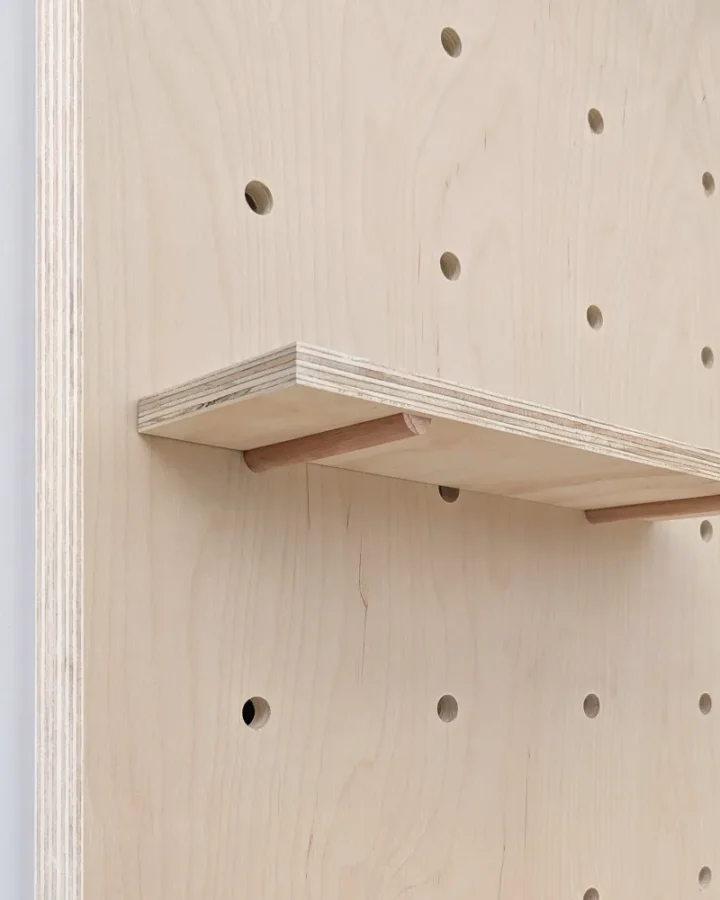 Pegboard Shelves with Routed Channels