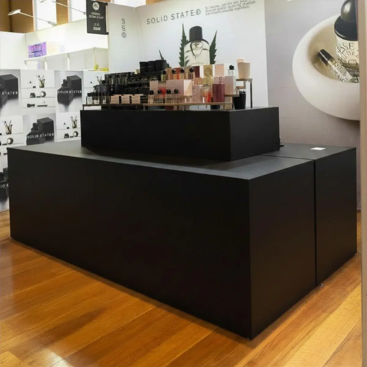 Black Tabletop Display Plinth 3 Black Tabletop Display Plinth