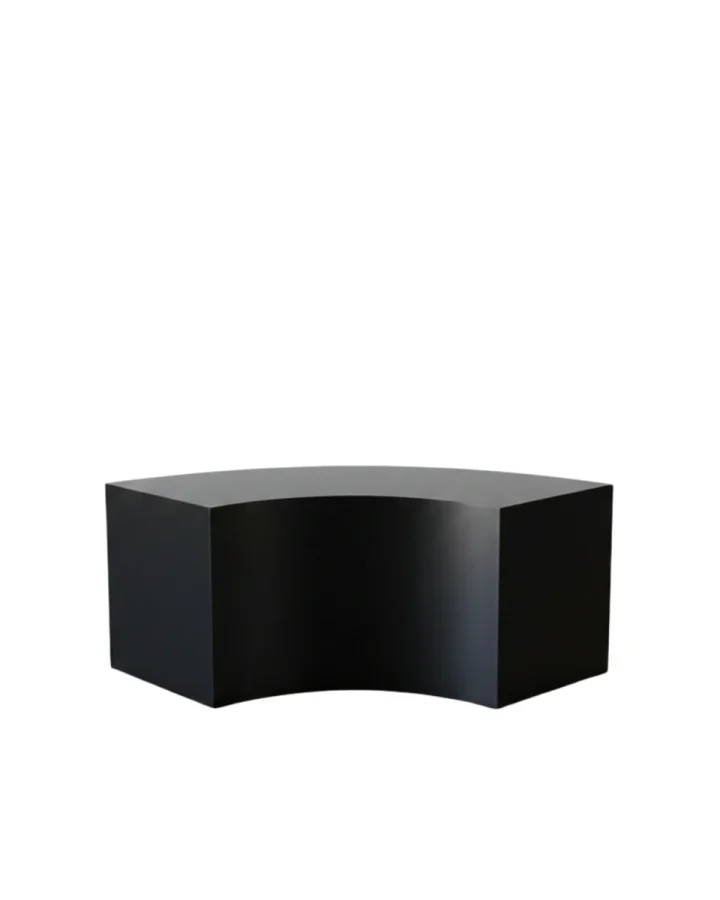 black curved plinth cutout