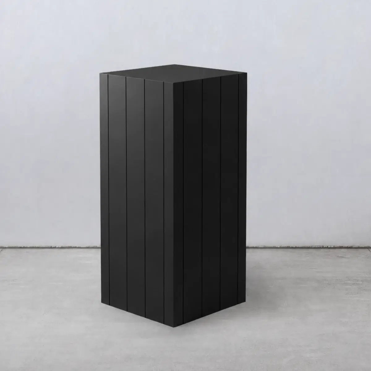 Black Vertical Channel Etched Plinth 2 Black Vertical Channel Etched Plinth