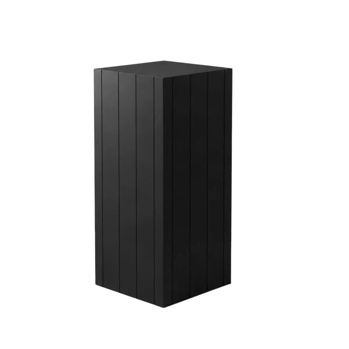 Black Vertical Channel Etched Plinth 1 Black Vertical Channel Etched Plinth
