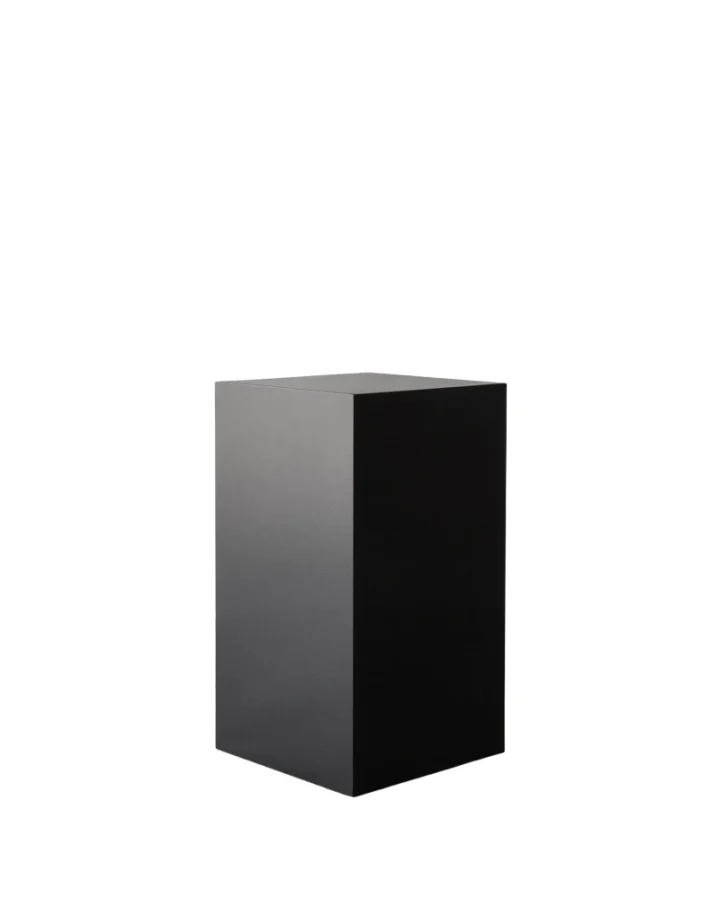 black painted plinth
