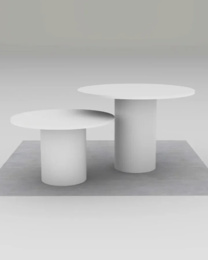round retail display table set