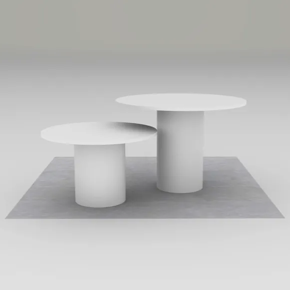 round retail display table set