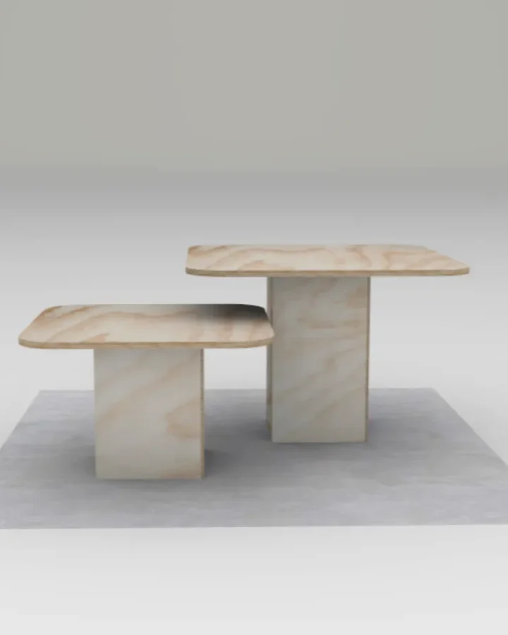 square retail display table combo
