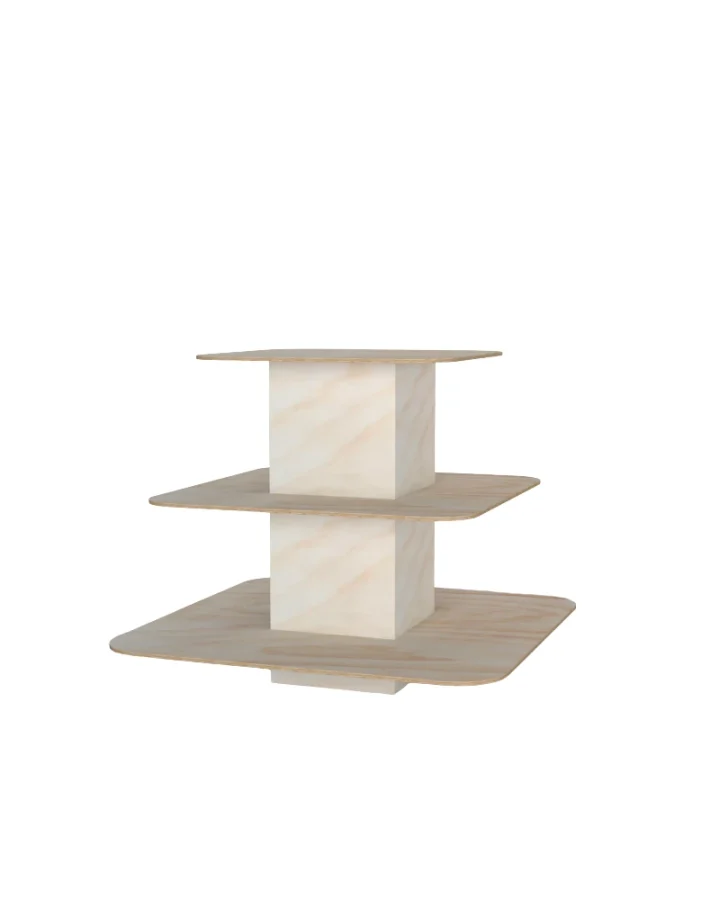 tiered display table cutout