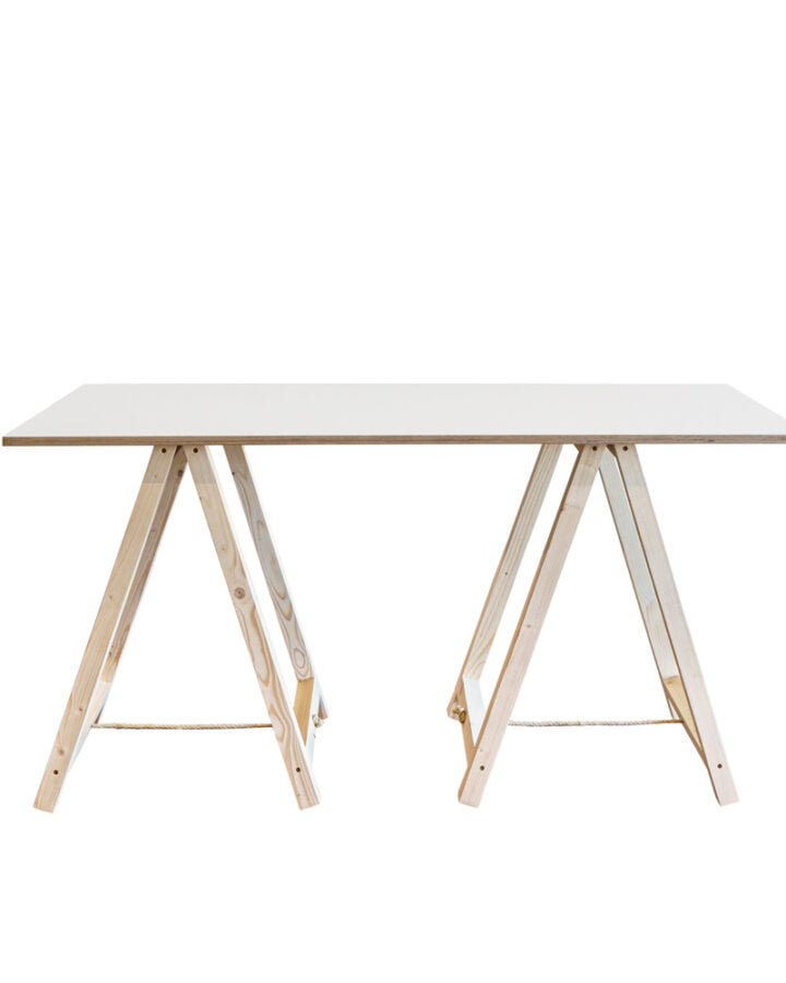 White Trestle Table by Market Stall Co for Hire