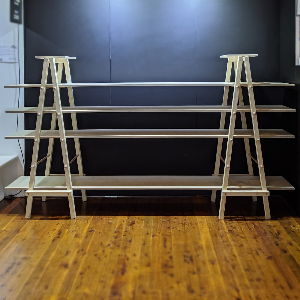 hinged ladder aframe by market stall co