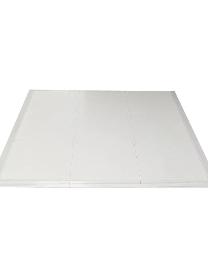expo raised flooring in white cutout