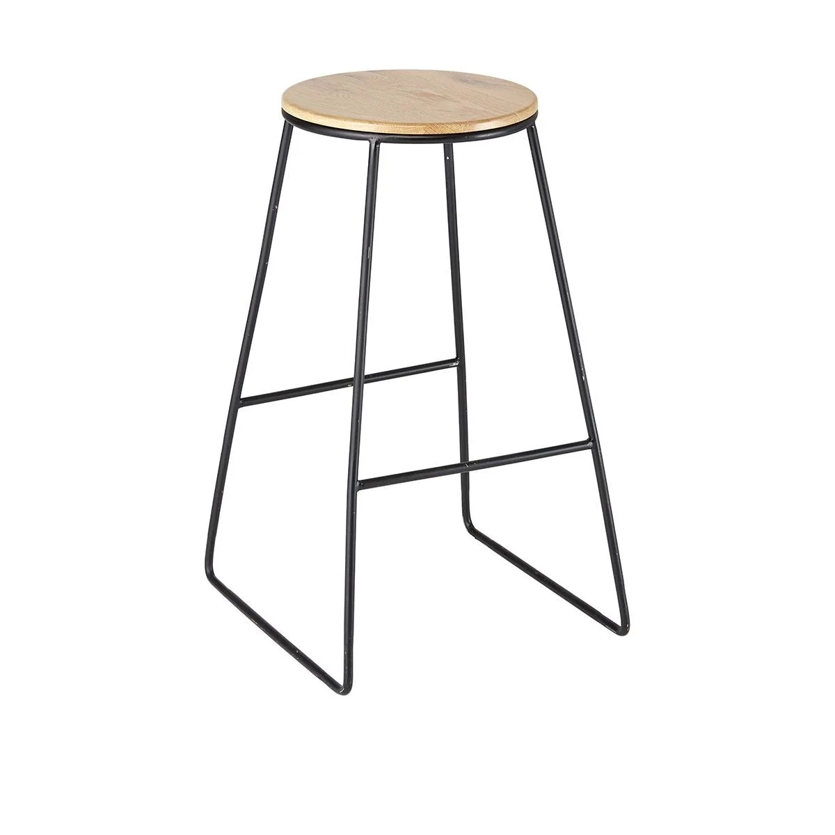 black industrial bar stool
