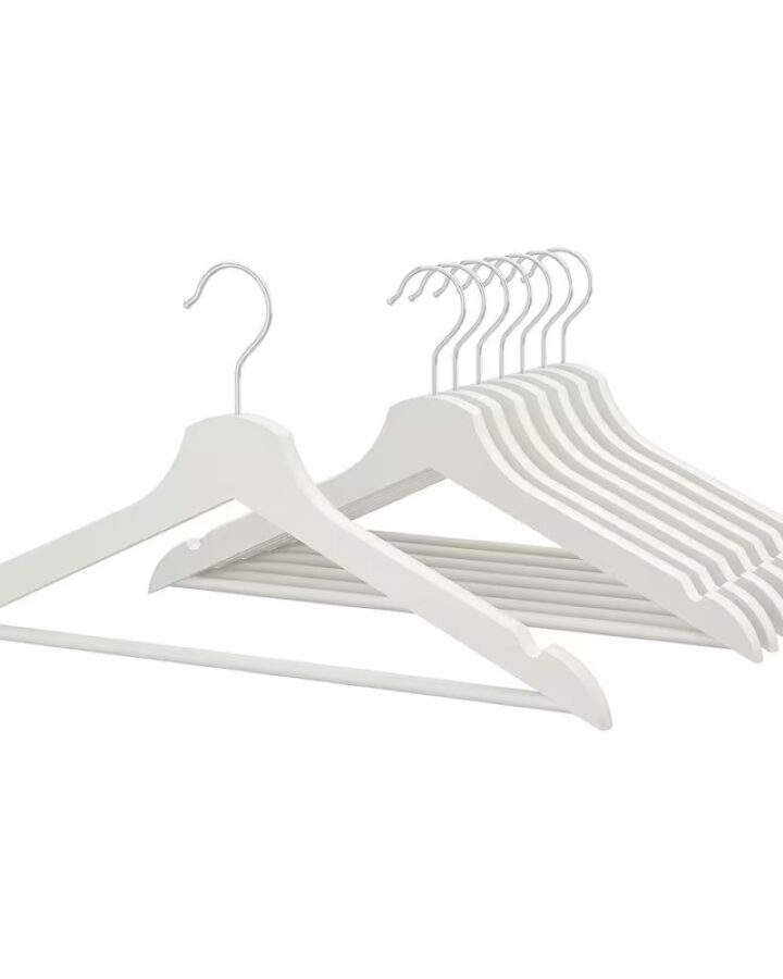 white clothes hanger