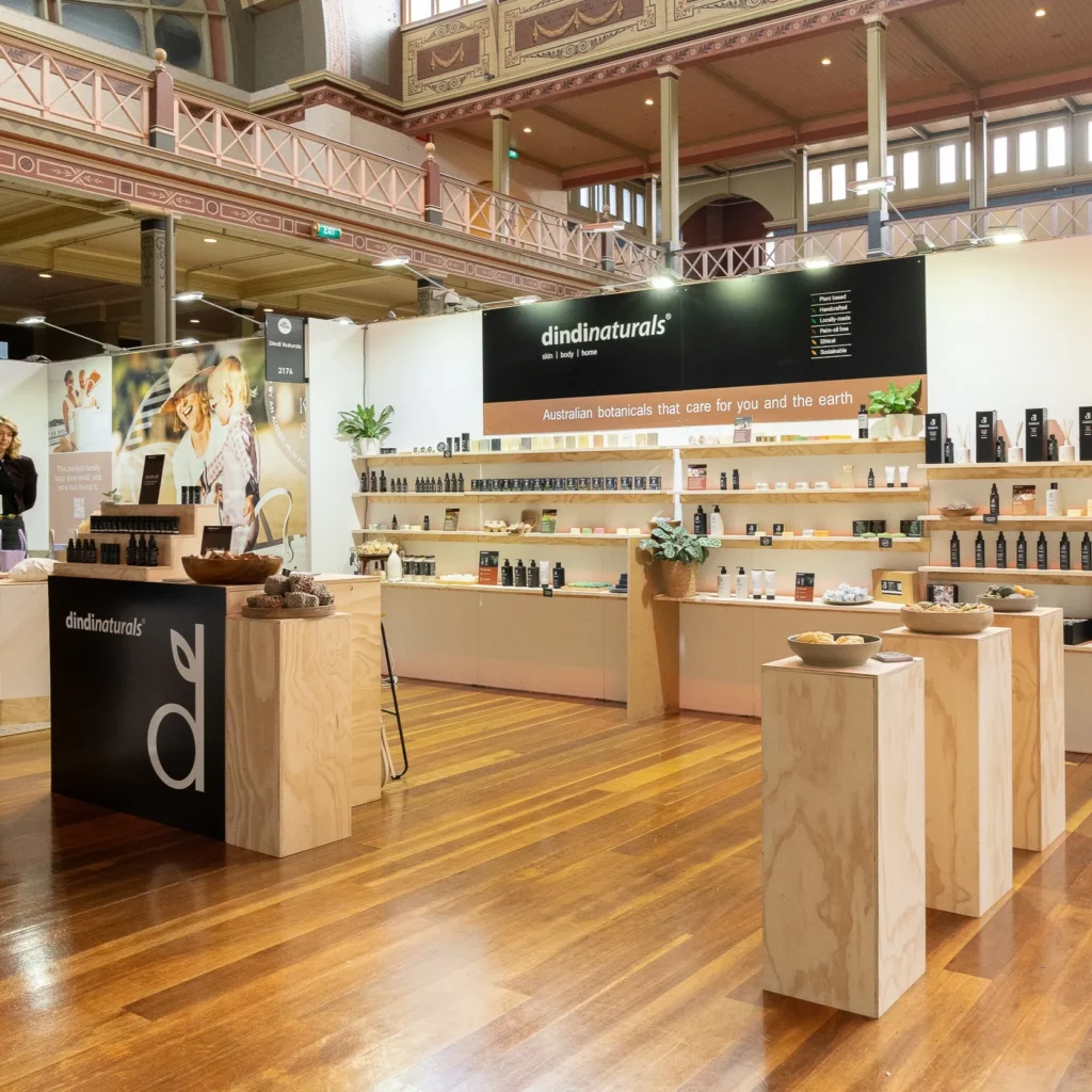 create an expo stand - dindi naturals with an msc counter