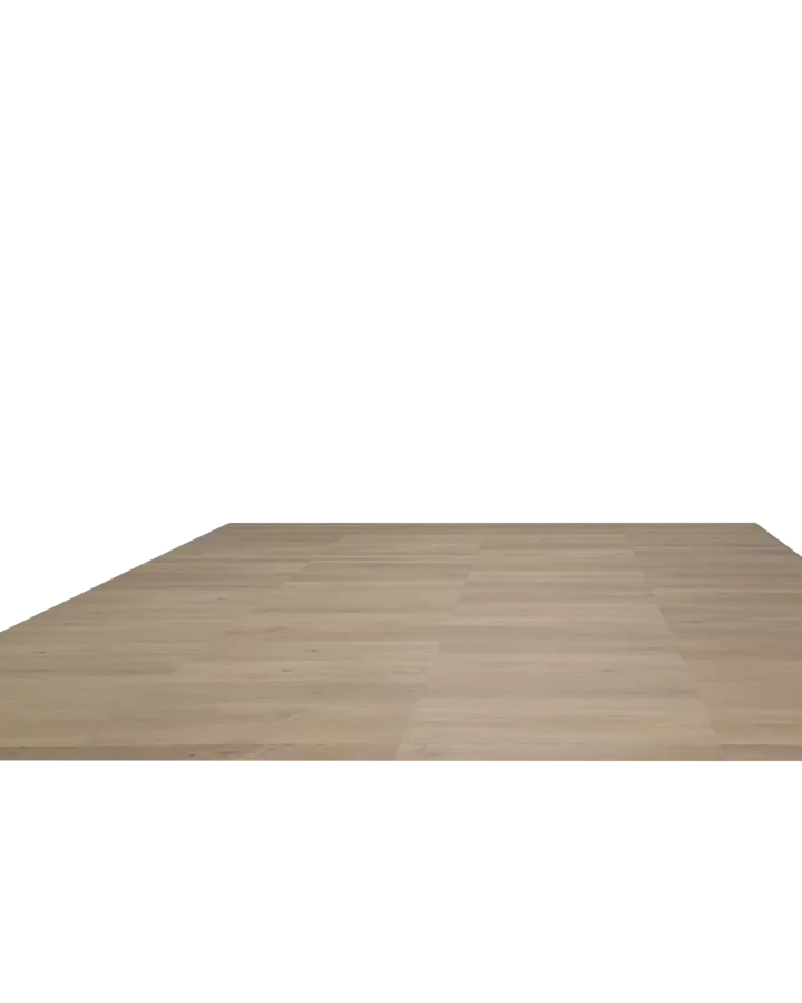 Shopping centre raised flooring in oak cutout