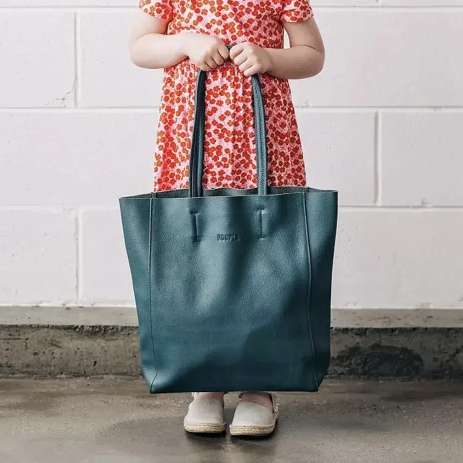 hoopla tote bags Teal Open top tote