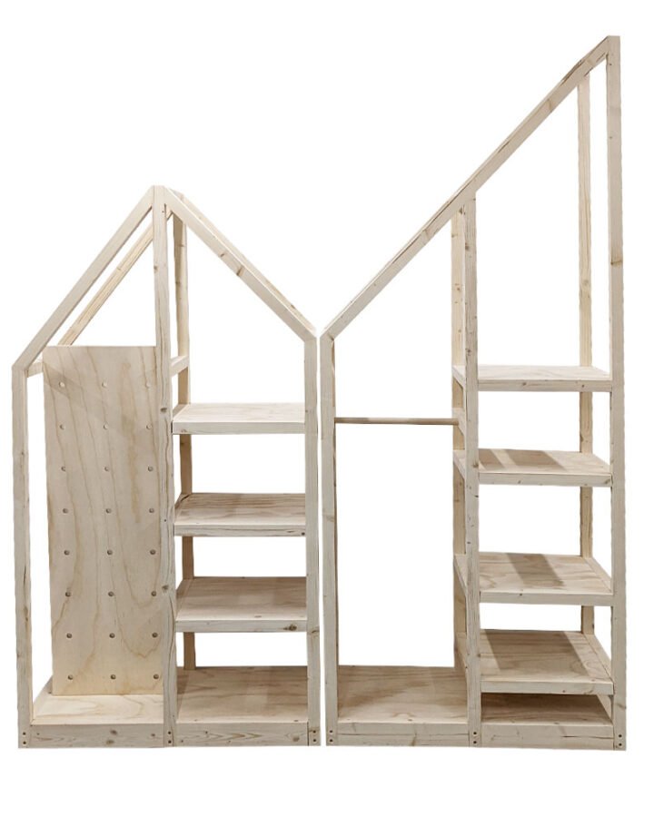 small and medium house style shelving unit