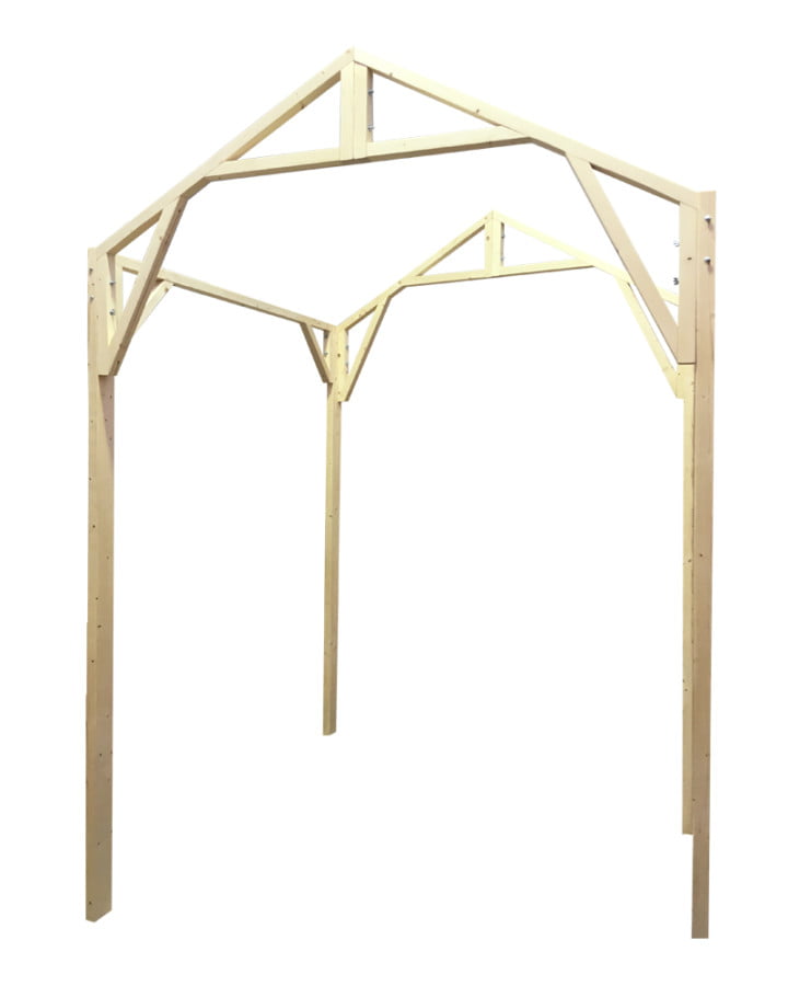 market stall co pitched roof frame
