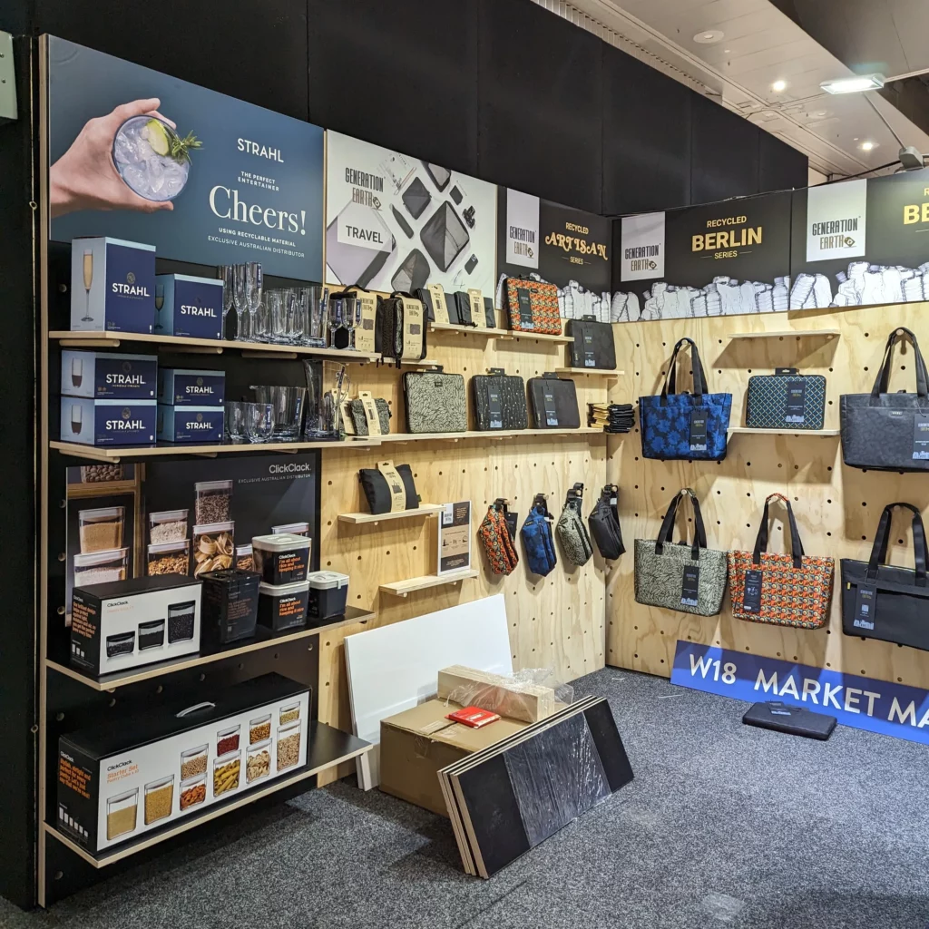 black and ply shop shelving system at reed 2023