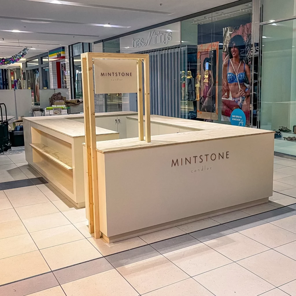 Create your perfect counter 8 mintstone candles custom counter kiosk