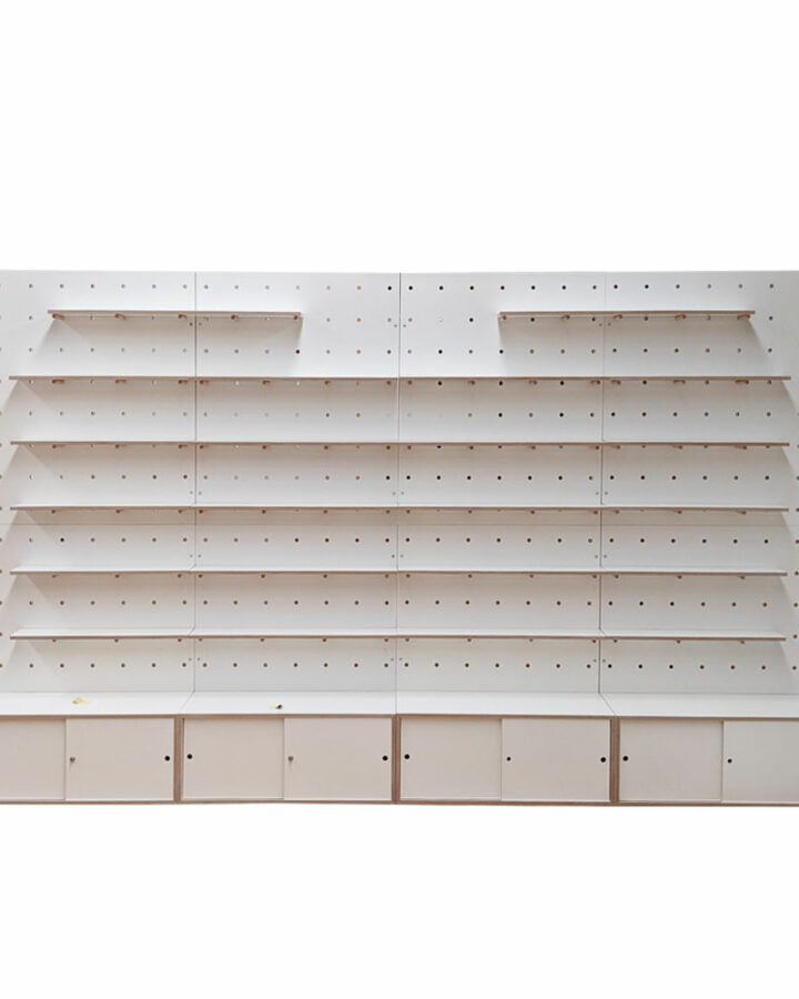 pegboard with cabinet