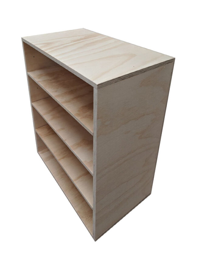 Plywood box shelves