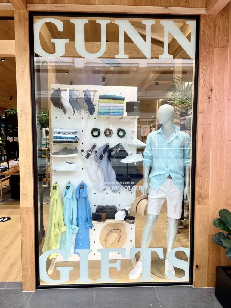 rodd and gunn window display - plan for christmas in retail