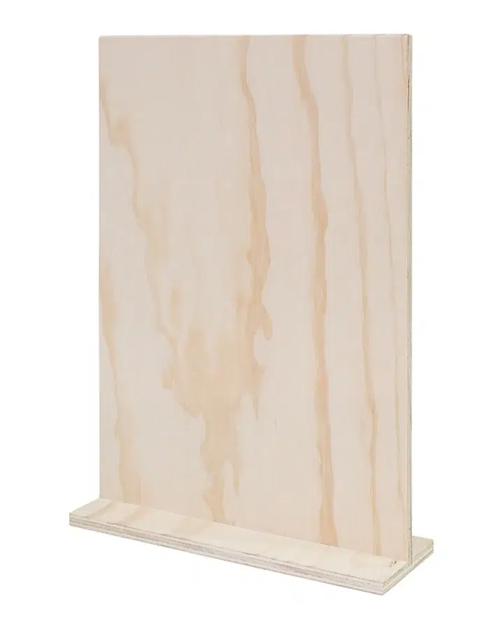 tabletop plywood sign holder