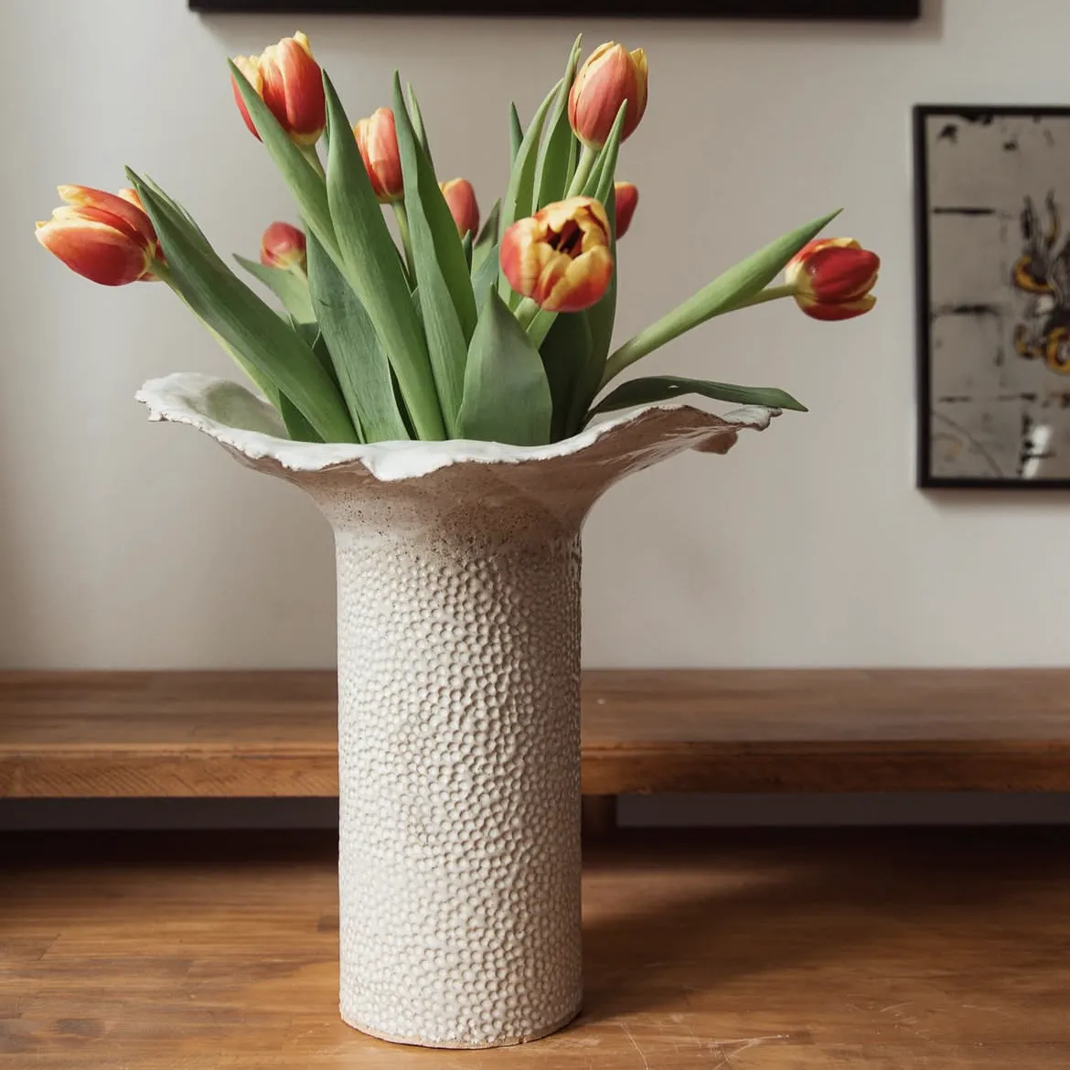 susie brookes ceramics Coral Bloom Vase