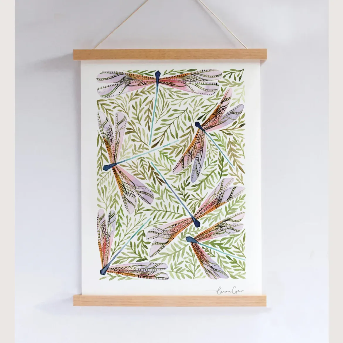 to the trees Art Print Dragonflies