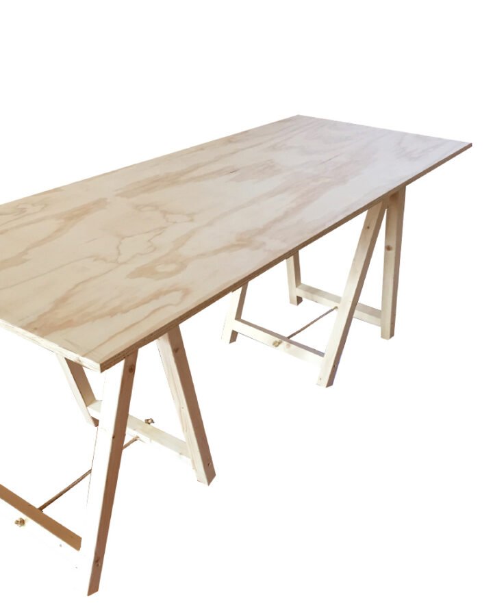 timber trestle table