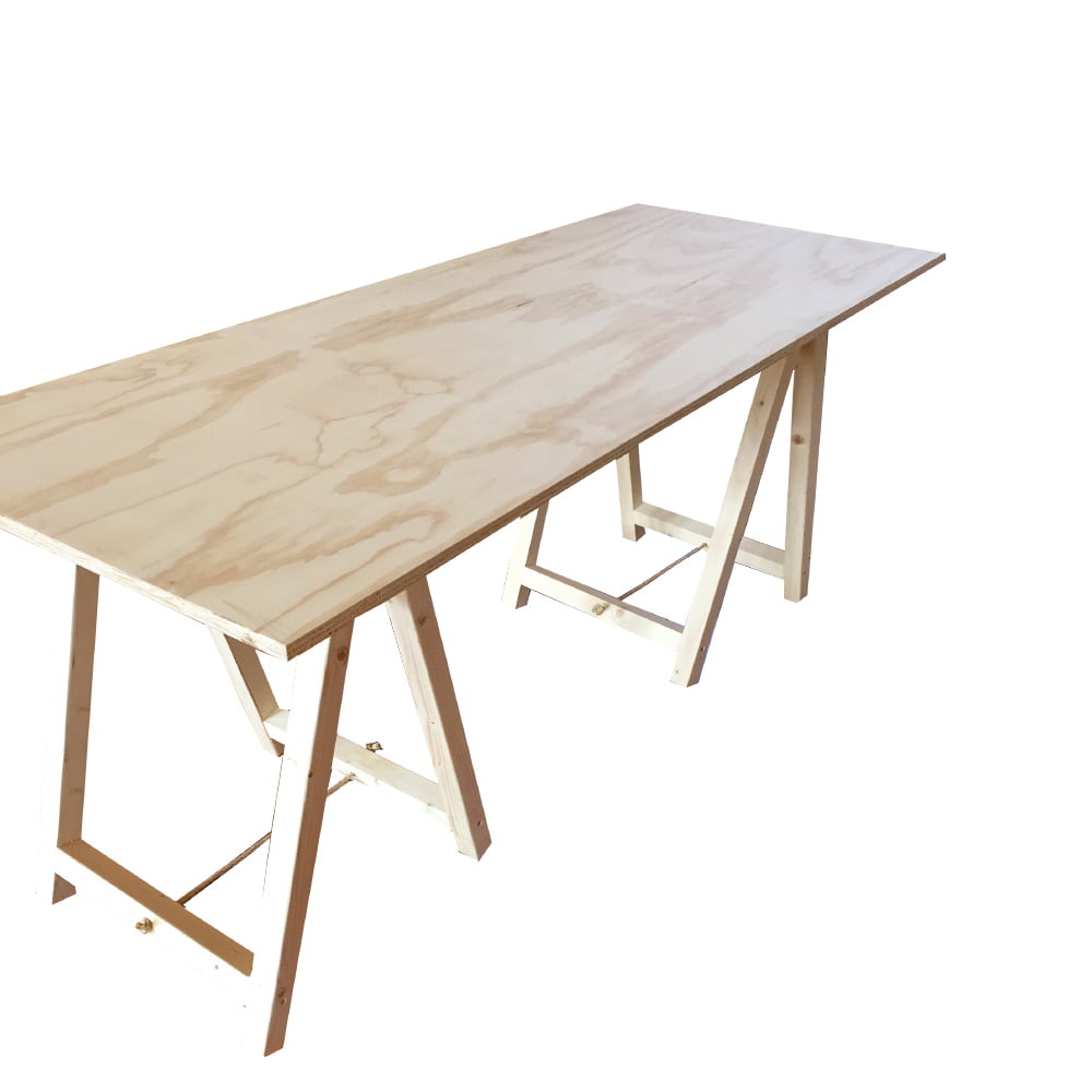 timber trestle table