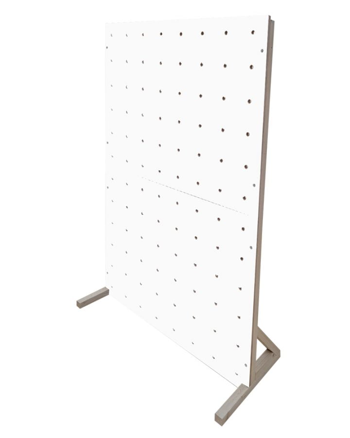white pegboard colour freestanding peg boards
