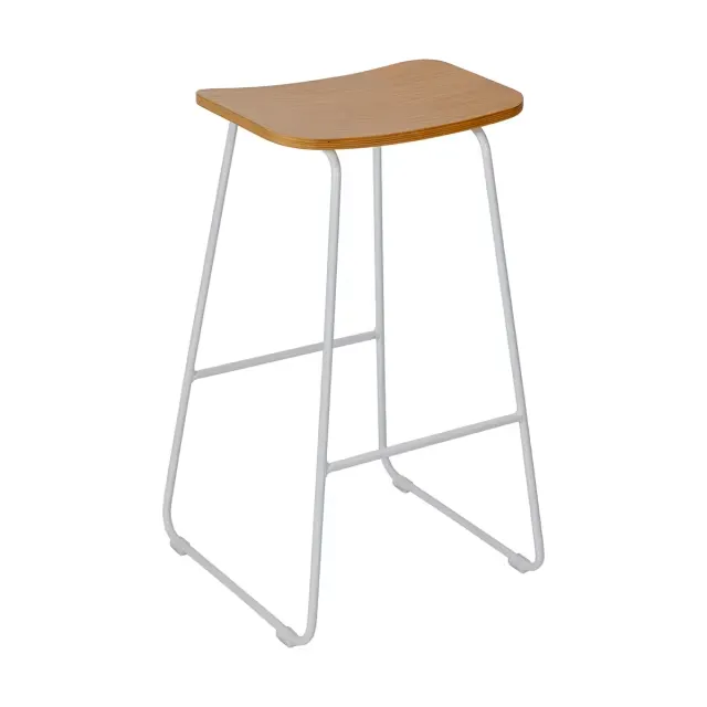 white industrial bar stool