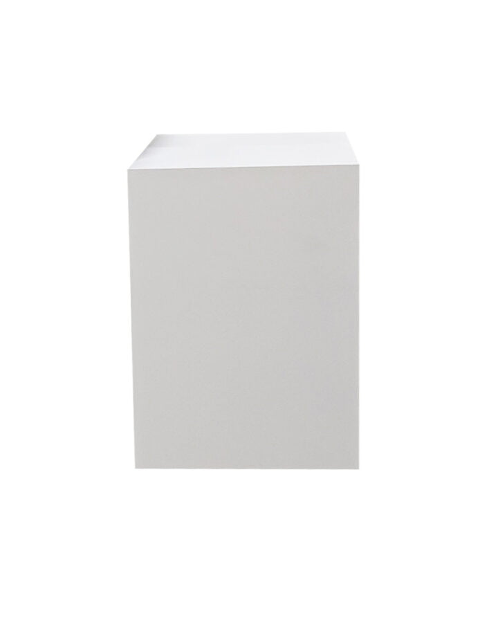 painted MDF plinth in white