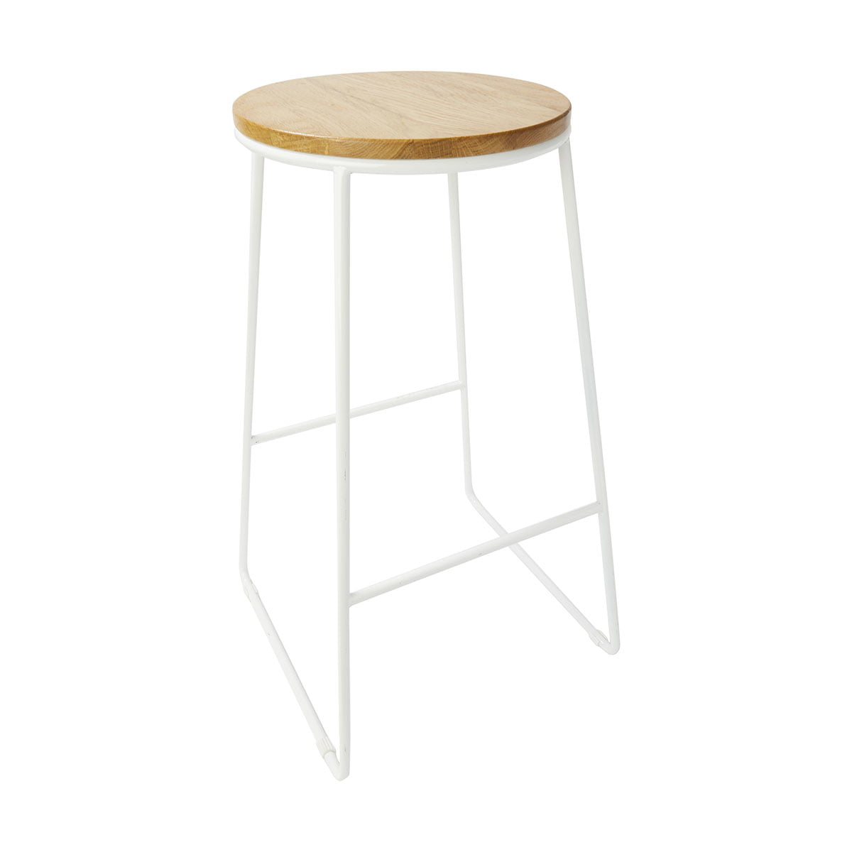 white industrial bar stool